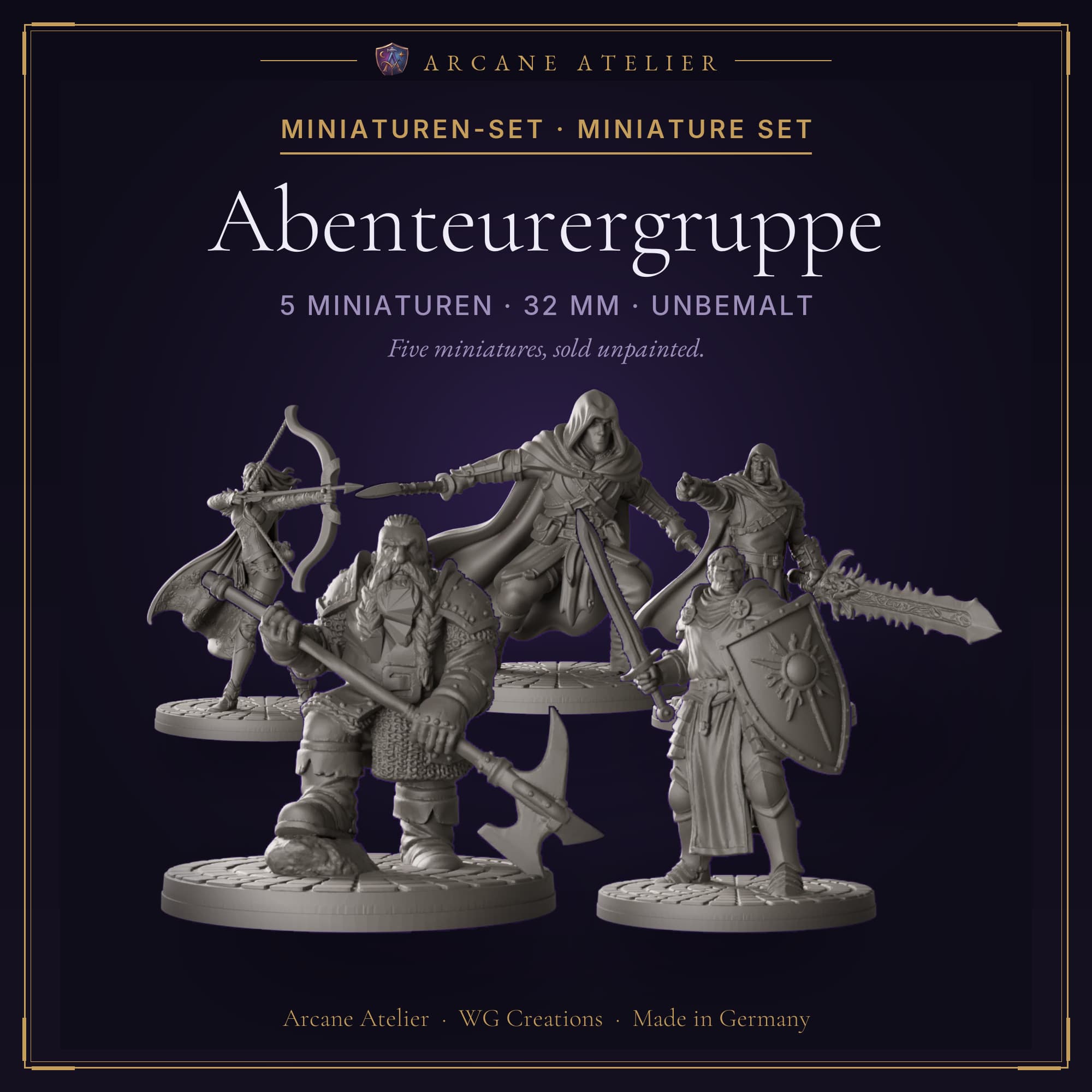 Abenteurergruppe mit fünf Figuren — Bild 1