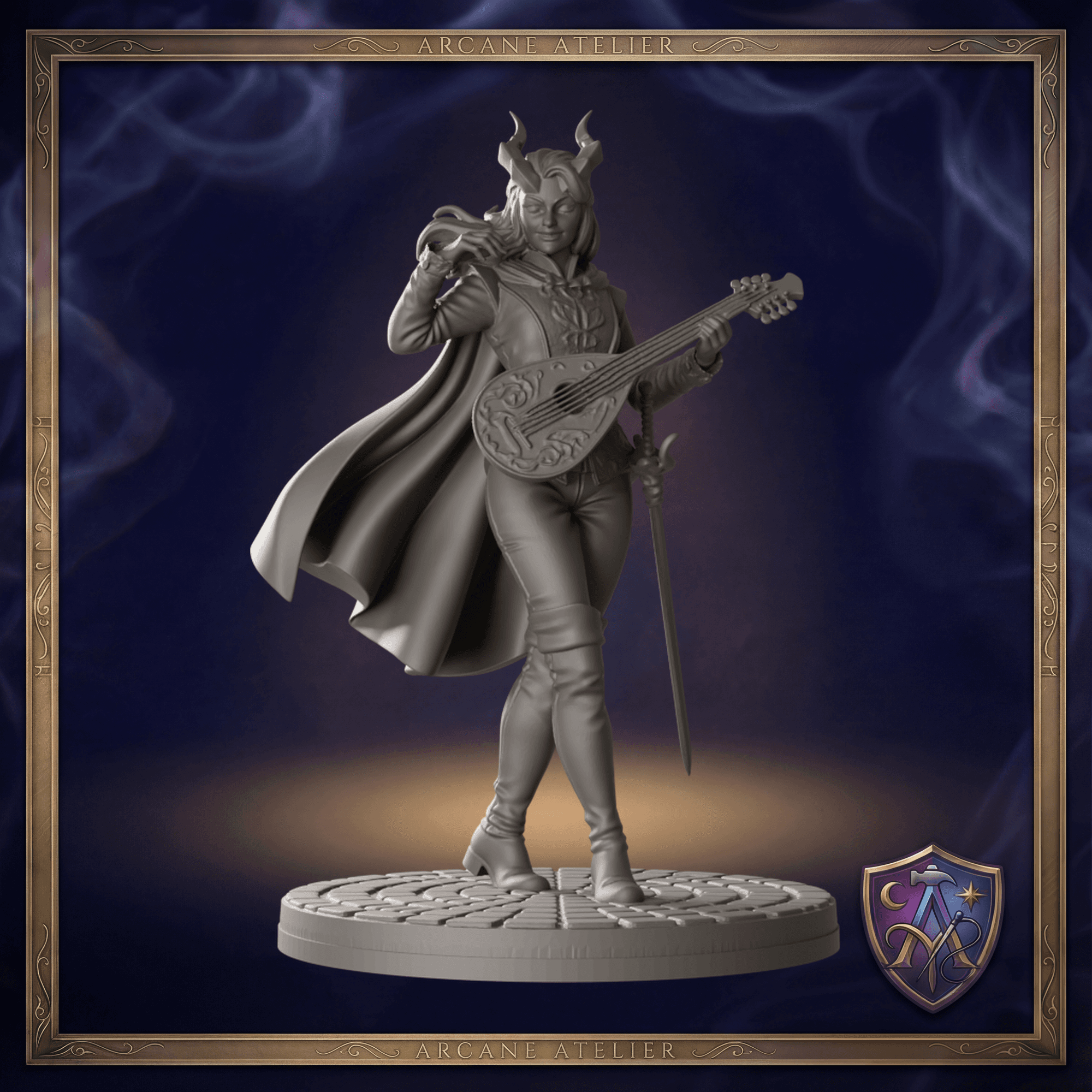 Tiefling-Bardin mit Laute — Bild 1