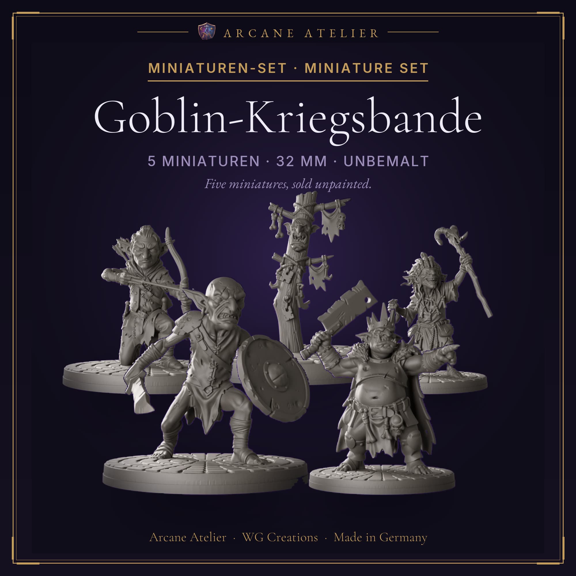Goblin-Kriegsbande mit Häuptling und Schamane — Bild 1