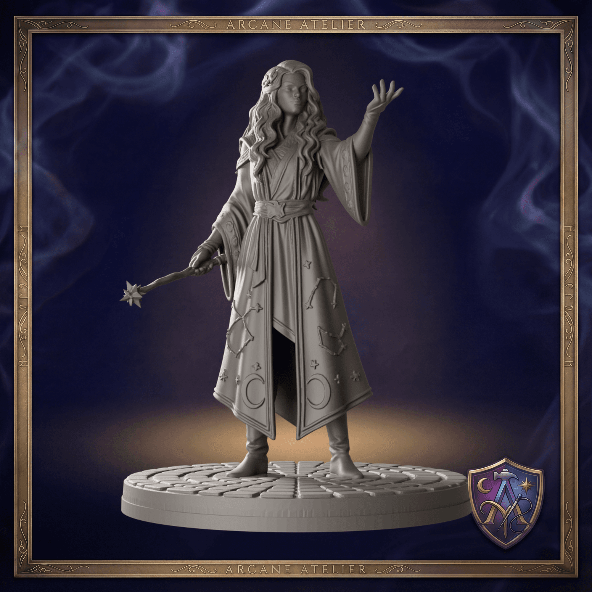 Halbelf-Magierin mit Sternenrobe — Bild 1