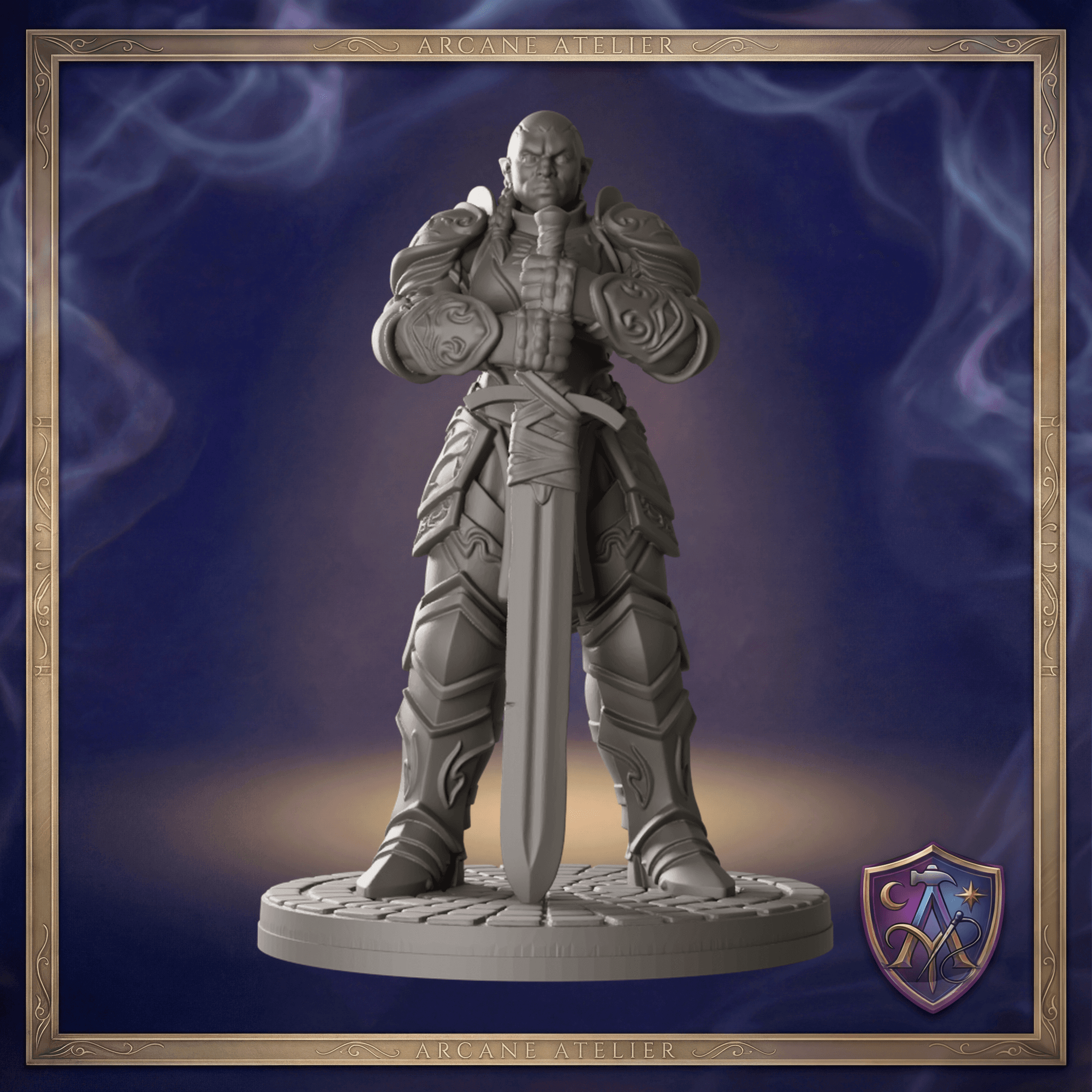 Halbork-Paladinin mit Großschwert — Bild 1