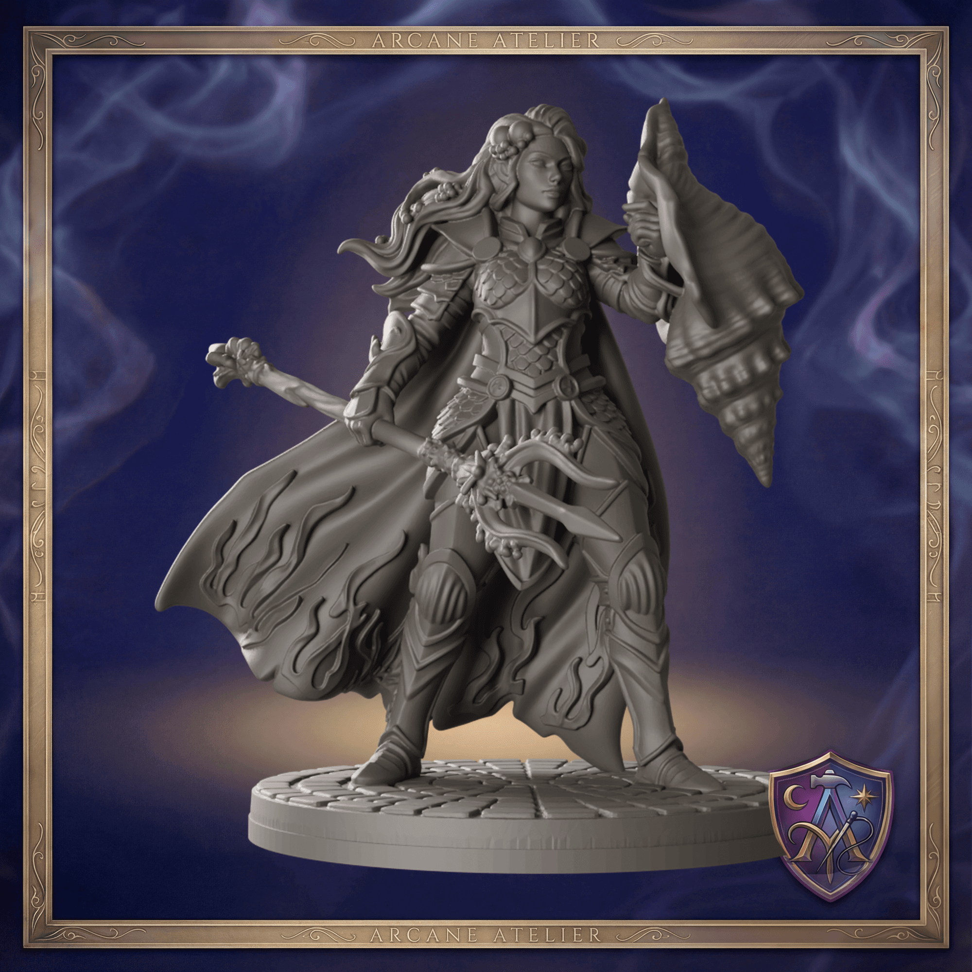 Triton-Paladinin mit Muschelhorn — Bild 1