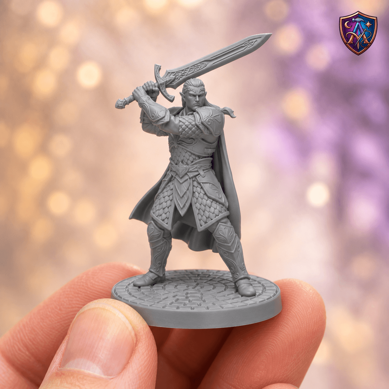 Detail photo of Elf Adventuring Party with All Thirteen Classes – Set of 26 Unpainted Resin Miniatures, 32 mm Scale as an unpainted resin miniature