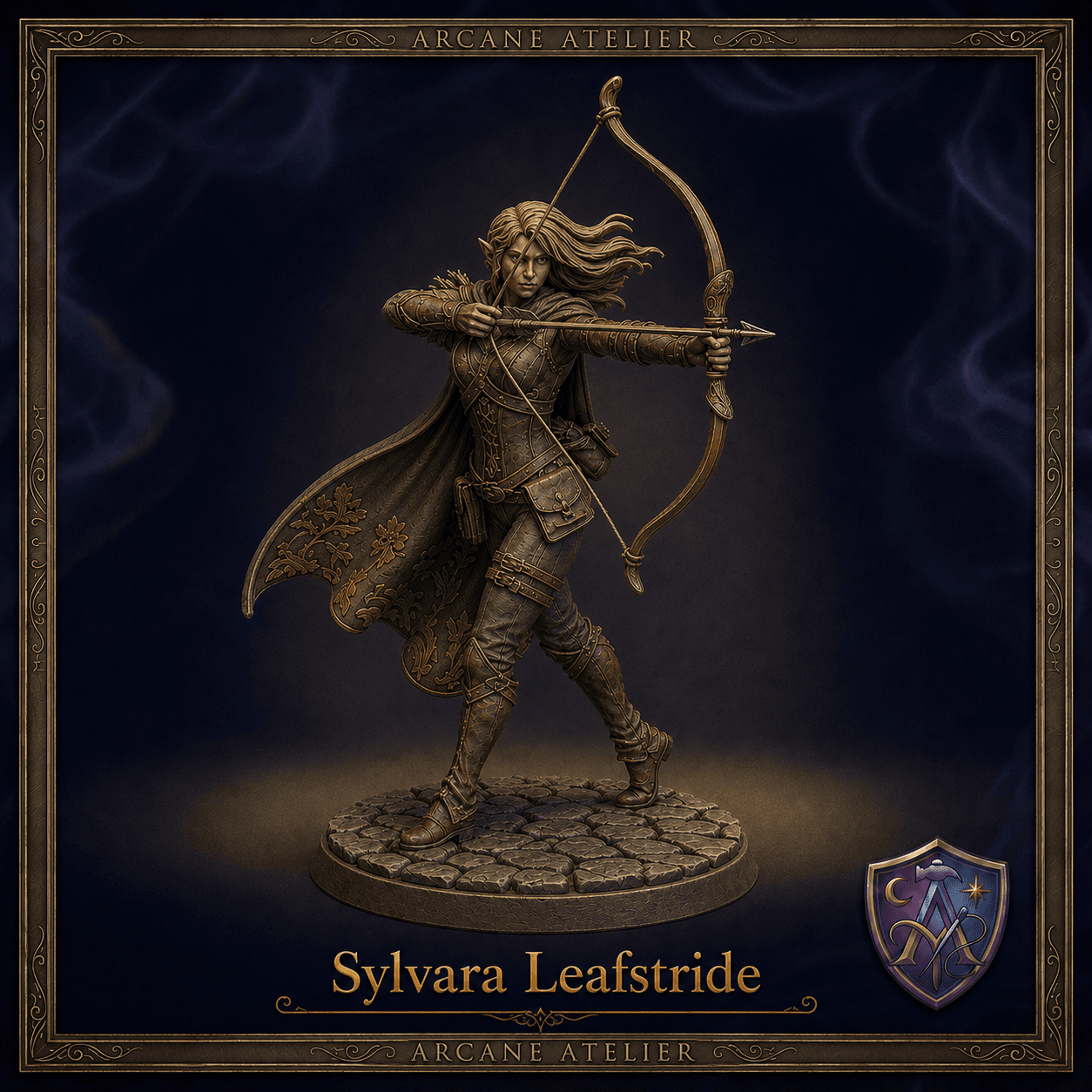 Sylvara Leafstride Elf Waldlaeuferin | DnD 32mm Resin Miniatur | VTT