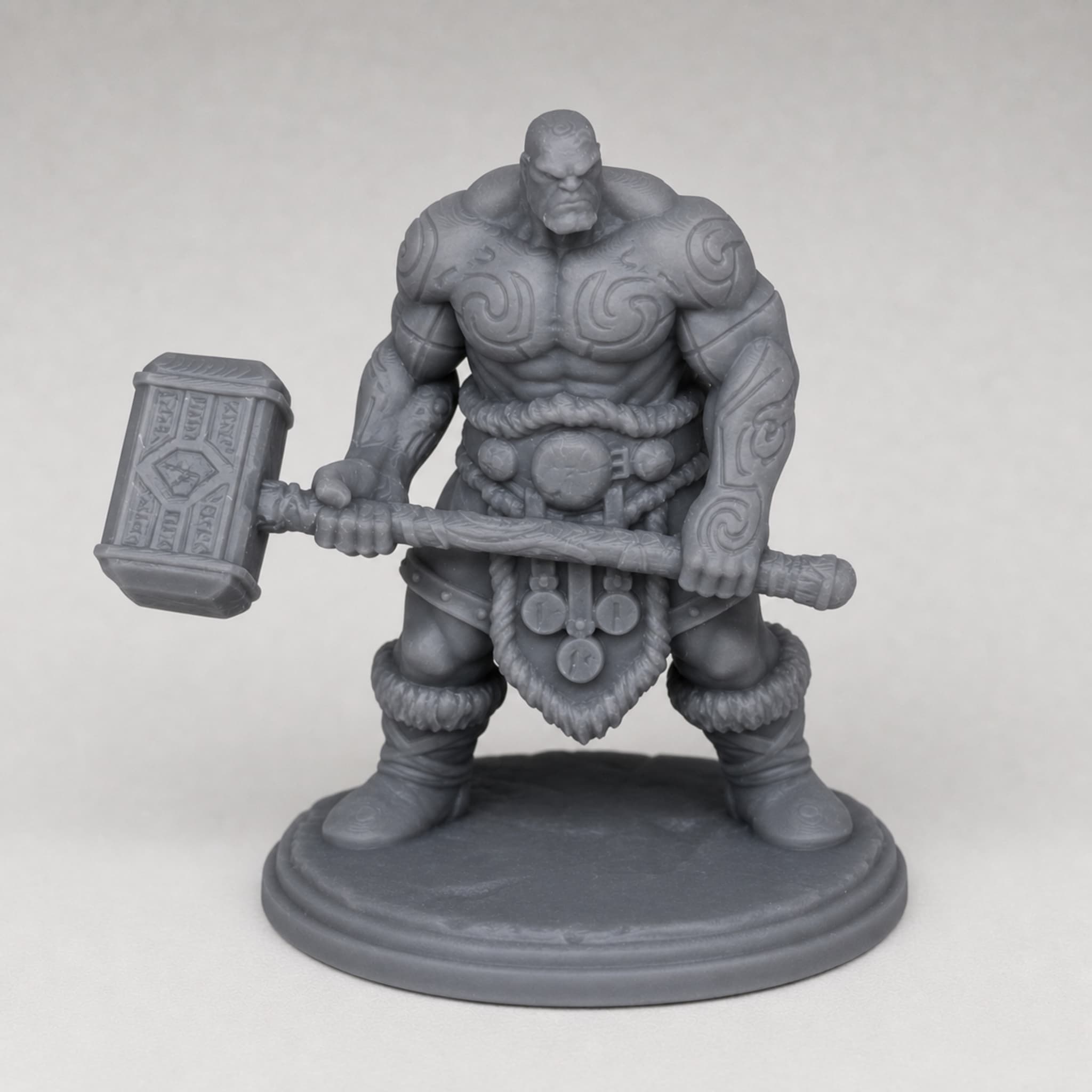 Giant Barbarian – Unpainted 32mm Resin Miniature for Tabletop RPGs — image 1