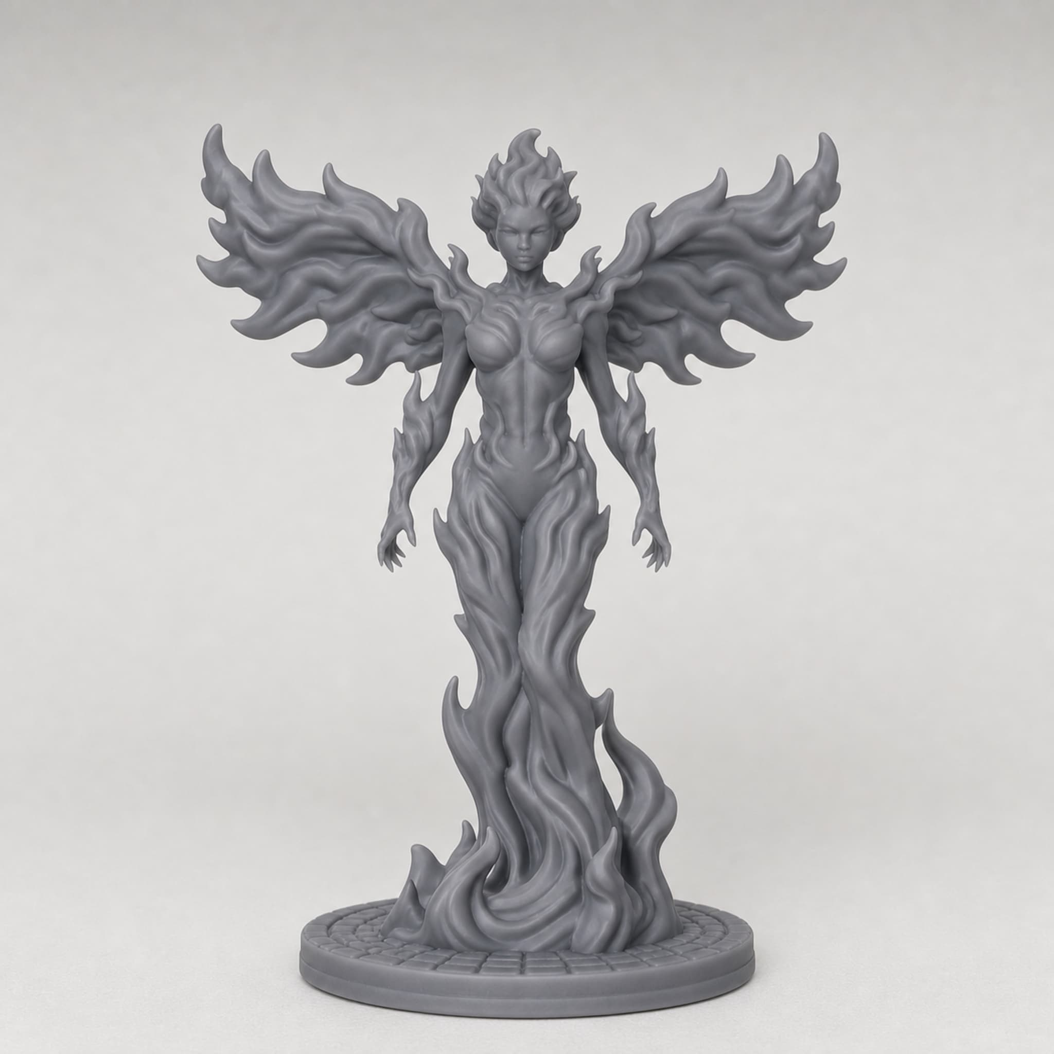 Fire Elemental – Unpainted 32mm Resin Miniature for Tabletop RPGs — image 1