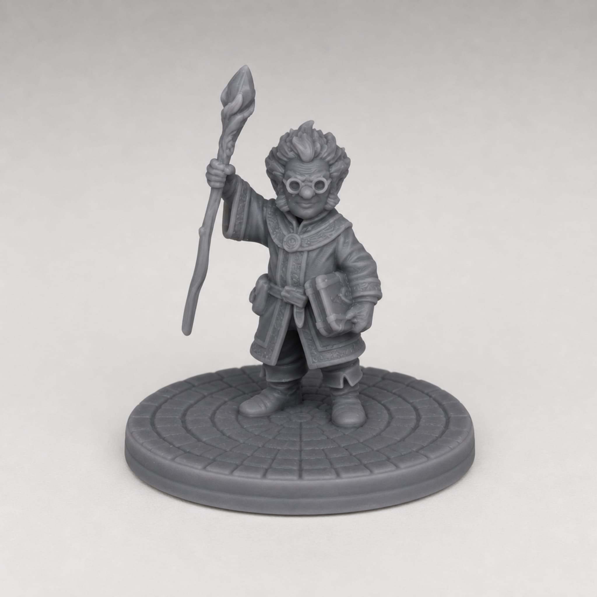 Gnome Wizard – Unpainted 32mm Resin Miniature for Tabletop RPGs — image 1