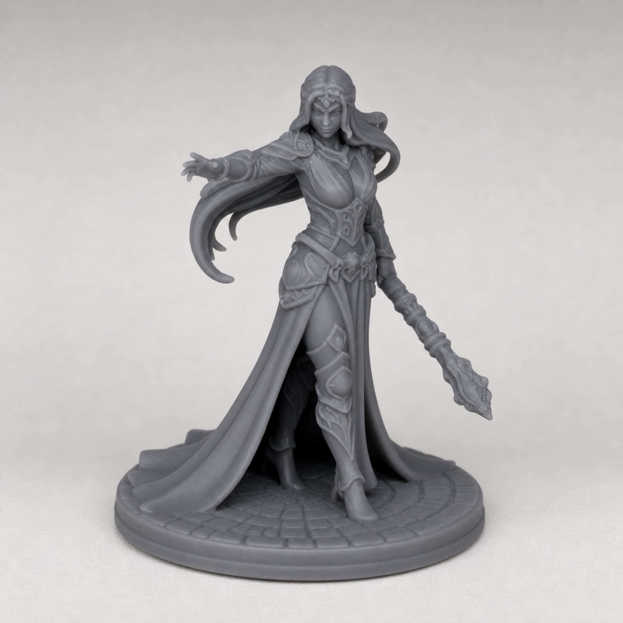 Human Wizard – Unpainted 32mm Resin Miniature for Tabletop RPGs — image 1