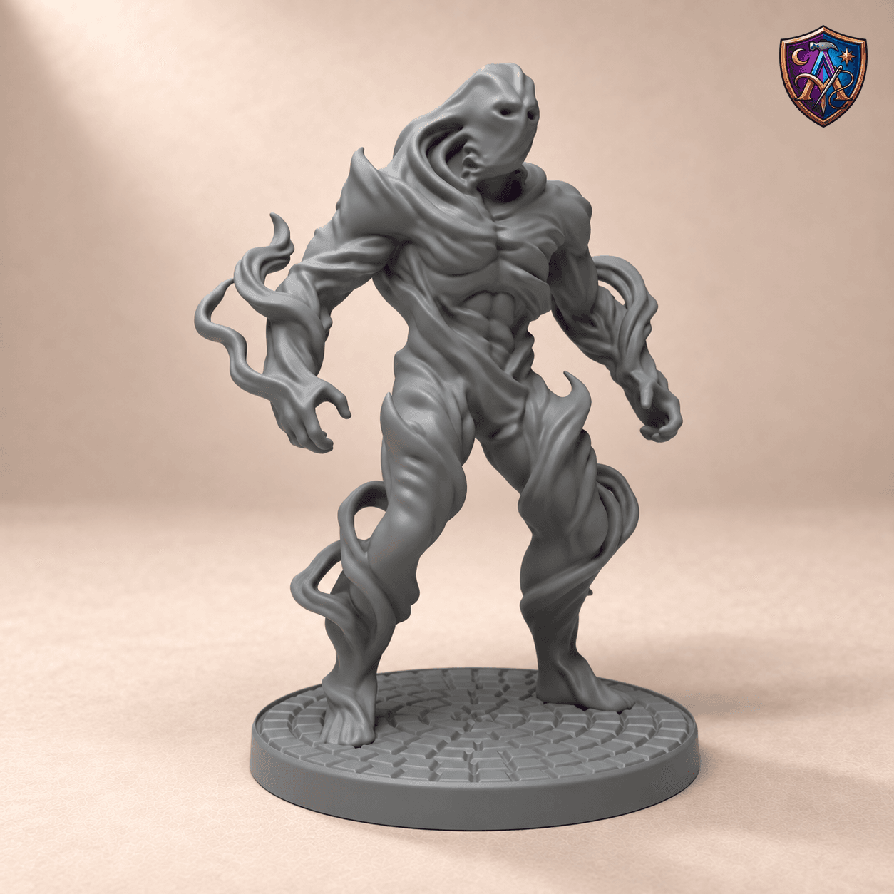 Produktansicht (1 von 4) / Product view von Untotes Geistwesen mit Krallenhänden und Rankenschleiern; die Resin-Miniatur wird unbemalt geliefert / the resin miniature is supplied unpainted.