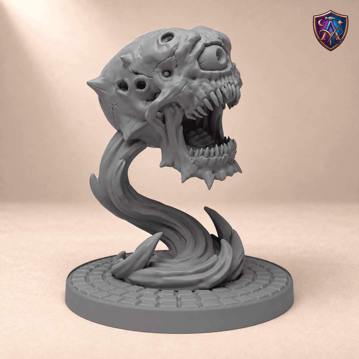 Produktansicht (1 von 4) / Product view von Schwebendes Augenmonster mit Fangzähnen; die Resin-Miniatur wird unbemalt geliefert / the resin miniature is supplied unpainted.