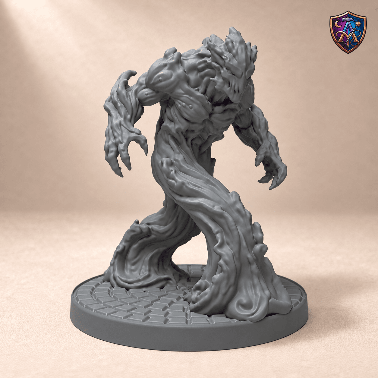 Produktansicht (1 von 4) / Product view von Wasserelementar mit Klauenhänden und Strömungskörper; die Resin-Miniatur wird unbemalt geliefert / the resin miniature is supplied unpainted.