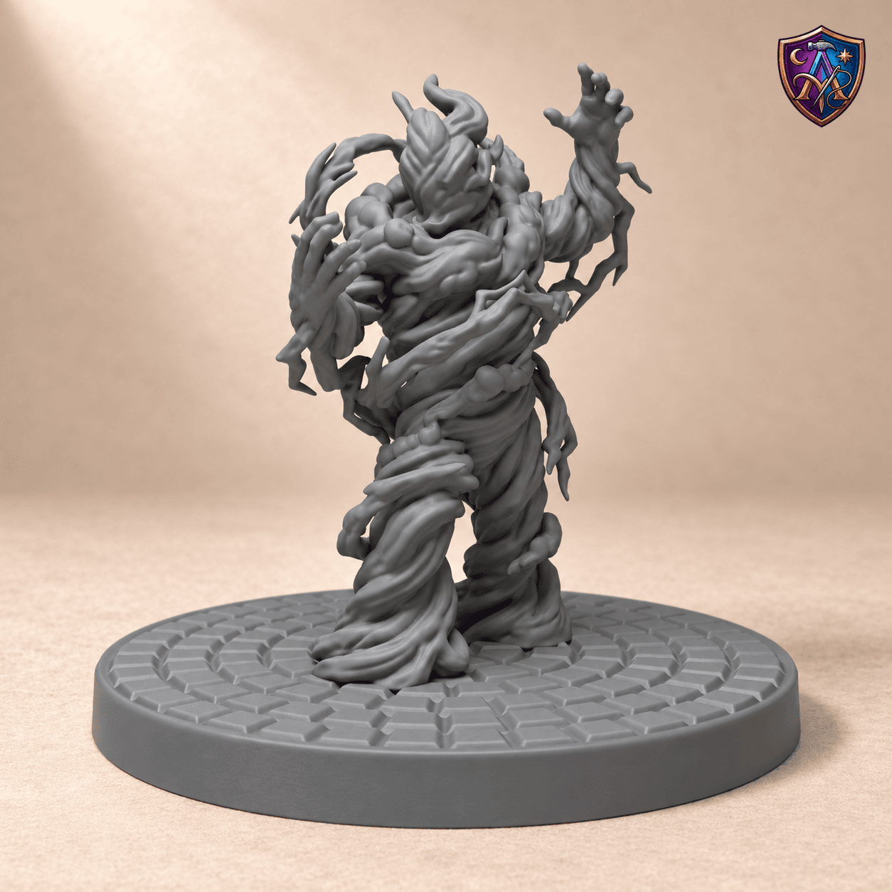 Produktansicht (1 von 4) / Product view von Luftelementar mit erhobenen Klauenhänden; die Resin-Miniatur wird unbemalt geliefert / the resin miniature is supplied unpainted.